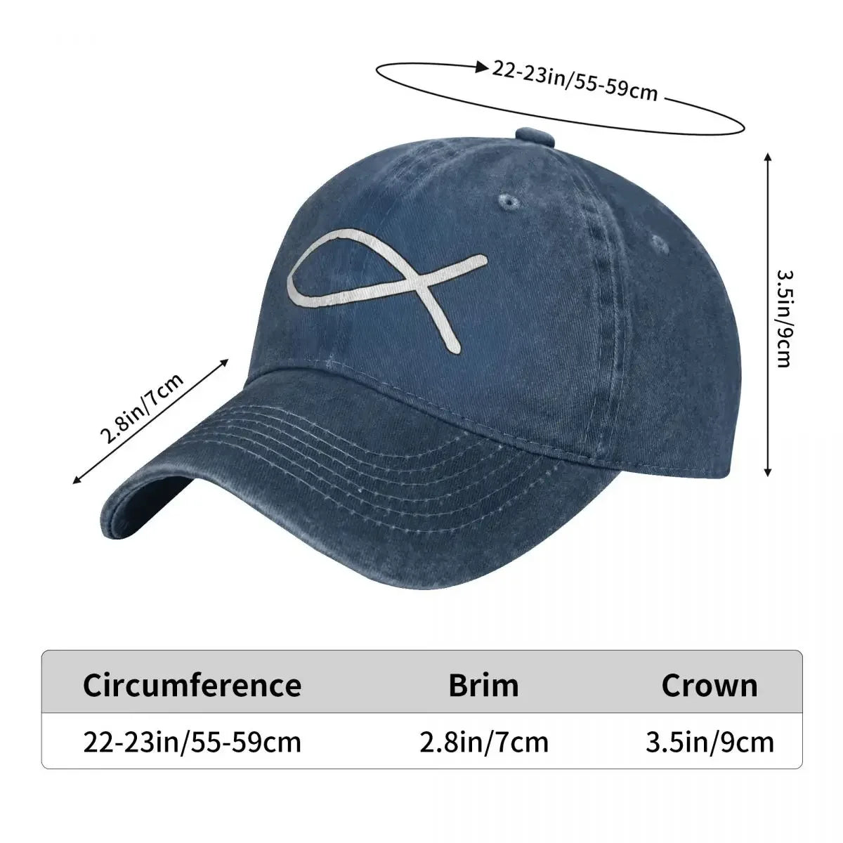 Ichthys Symbol Baseball Cap