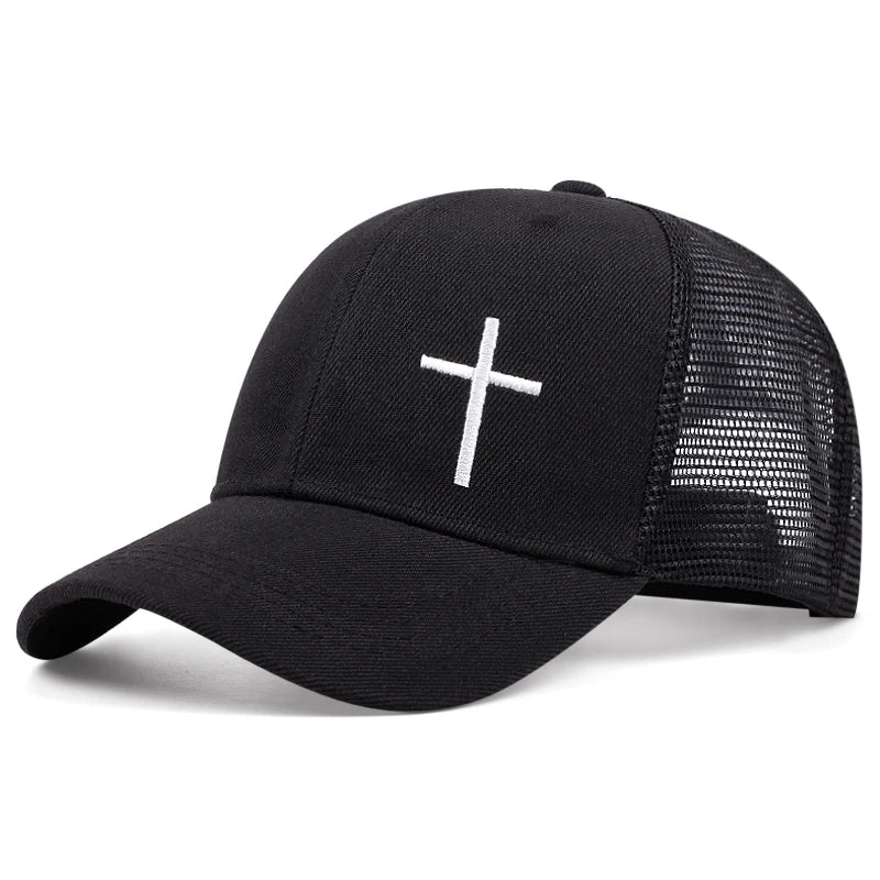 Simple Cross Trucker Baseball Cap