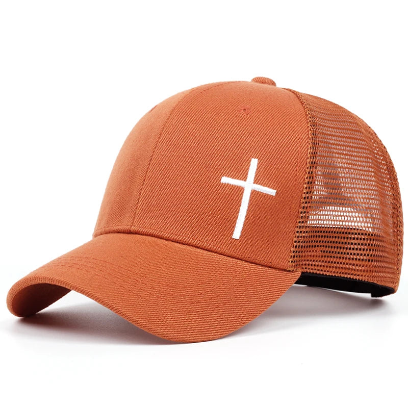 Simple Cross Trucker Baseball Cap
