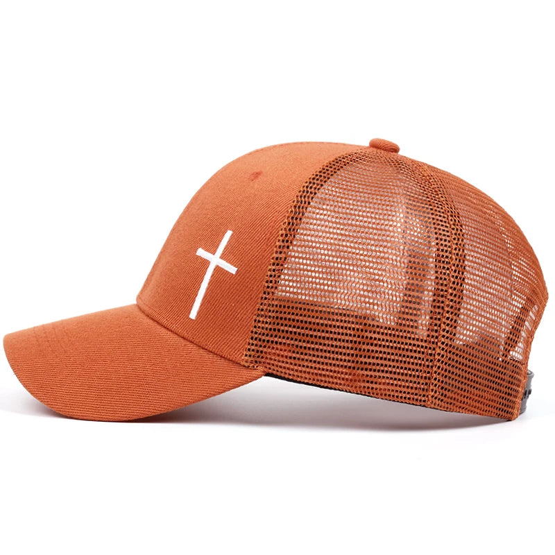 Simple Cross Trucker Baseball Cap