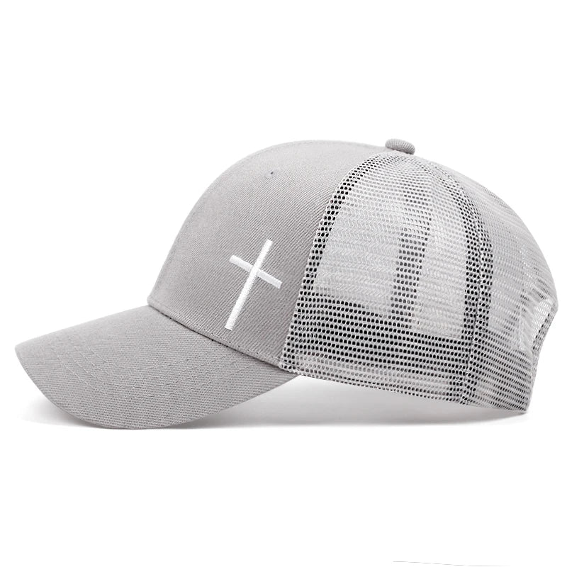 Simple Cross Trucker Baseball Cap