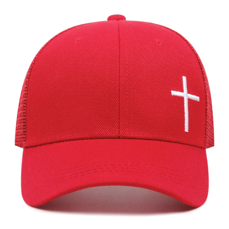 Simple Cross Trucker Baseball Cap