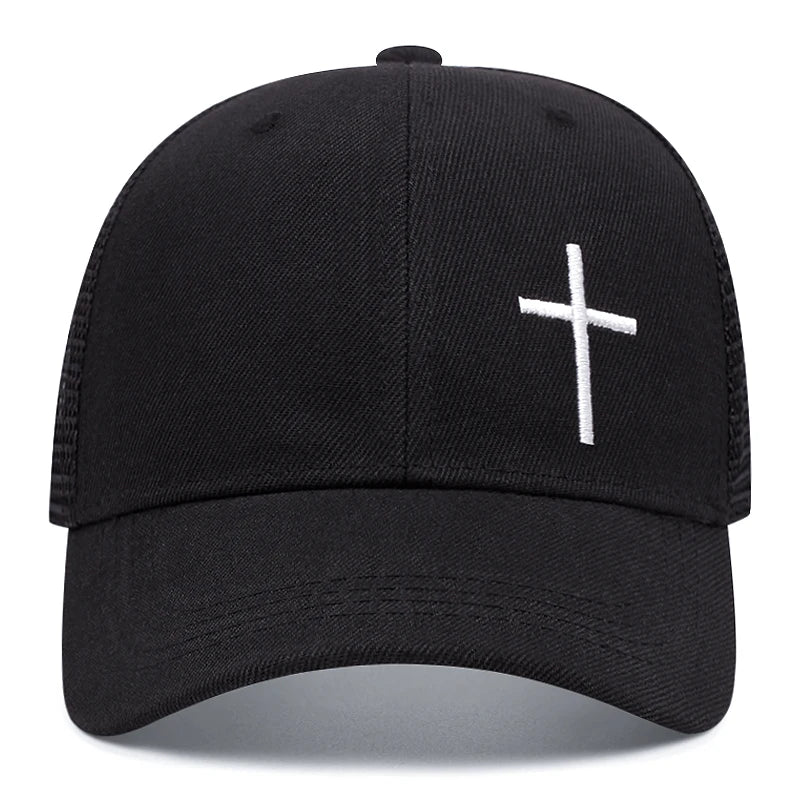 Simple Cross Trucker Baseball Cap