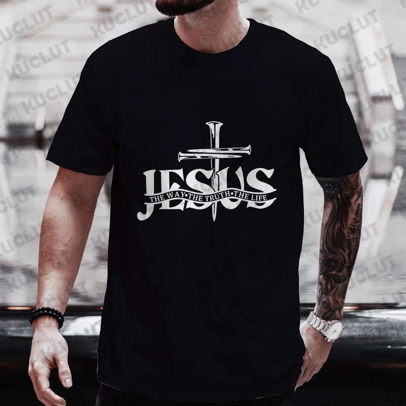 John 14:6 Cross of Nails T-Shirt