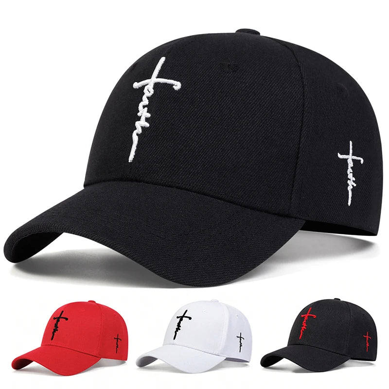 Faith Cross Embroidered Baseball Hat