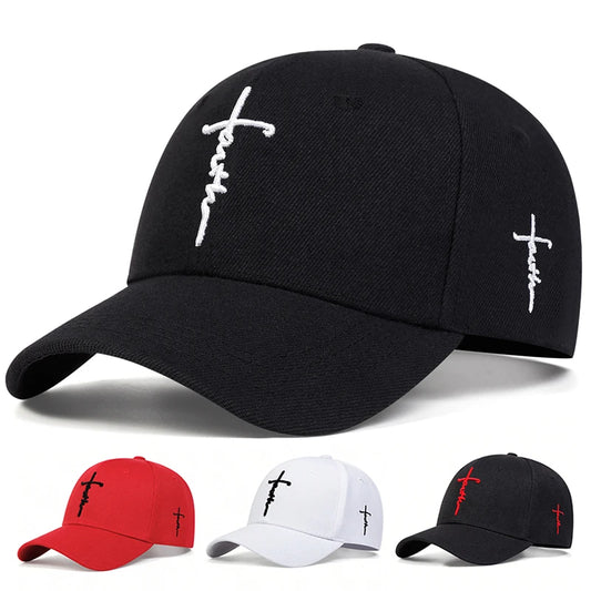 Faith Cross Embroidered Baseball Hat