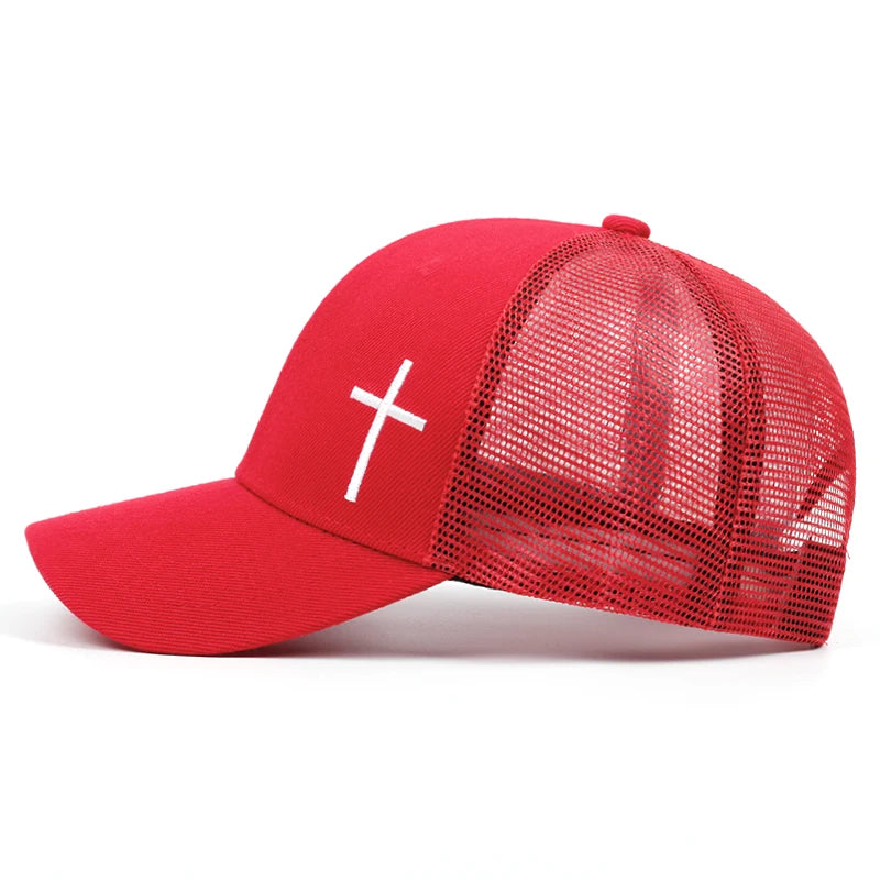 Simple Cross Trucker Baseball Cap