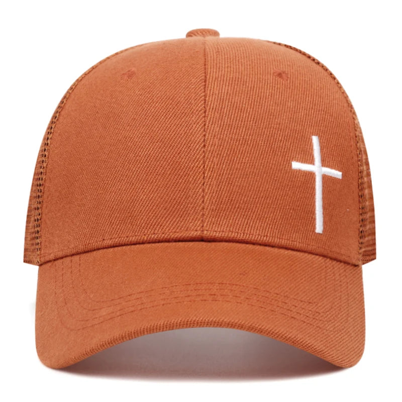Simple Cross Trucker Baseball Cap