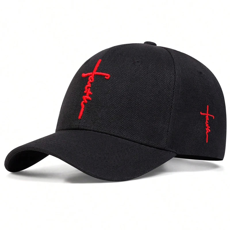 Faith Cross Embroidered Baseball Hat