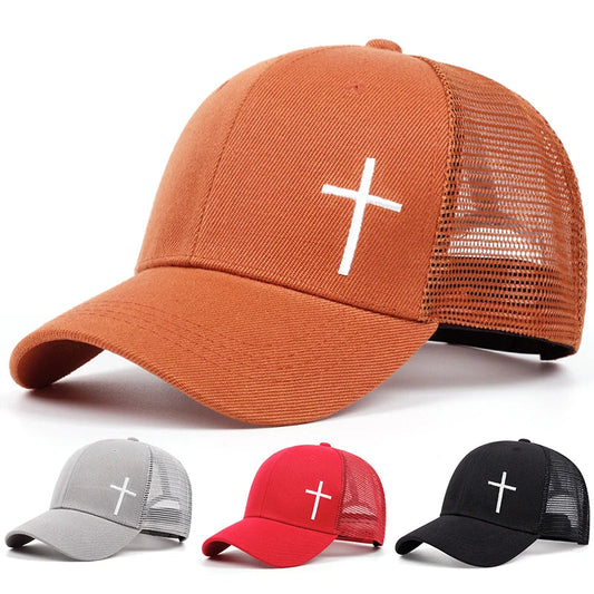 Simple Cross Trucker Baseball Cap
