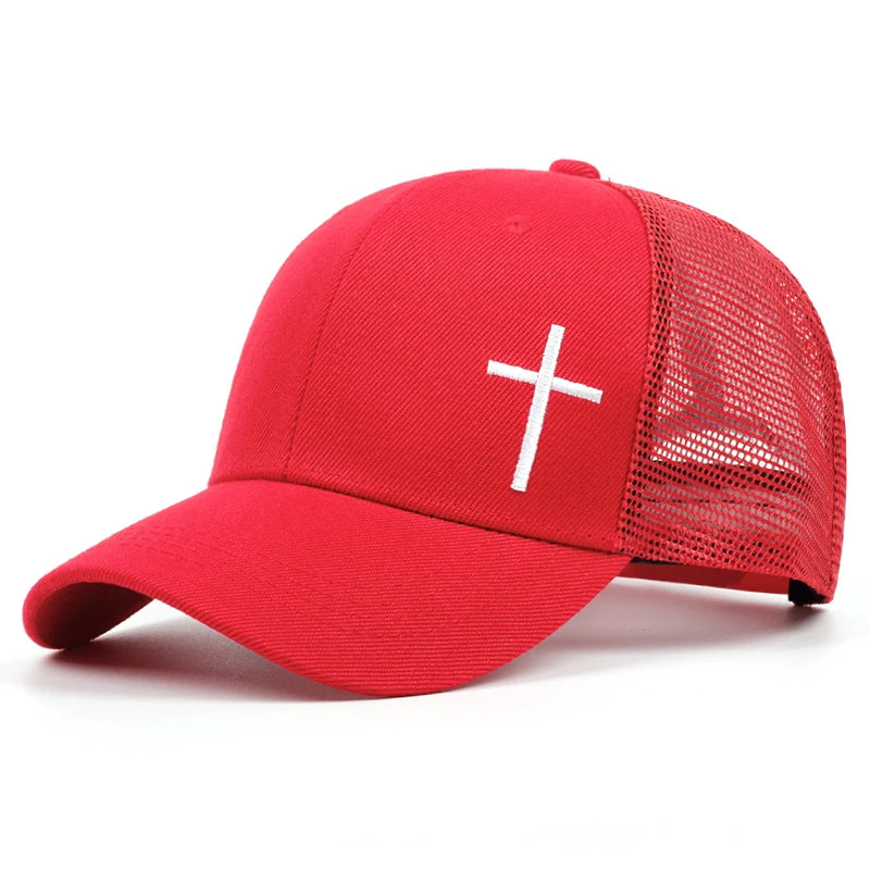 Simple Cross Trucker Baseball Cap