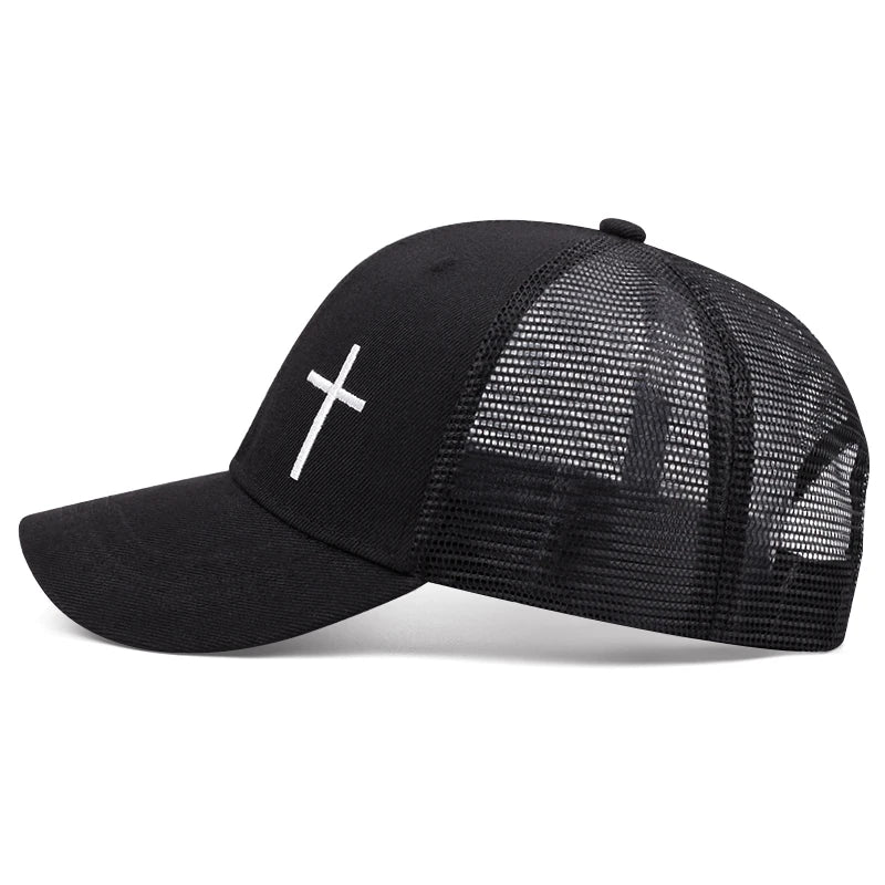 Simple Cross Trucker Baseball Cap